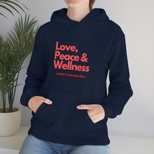 Load image into Gallery viewer, Love-Peace-Wellness1 Unisex Heavy Blend™ Hooded Sweatshirt