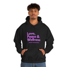 Load image into Gallery viewer, Love-Peace-Wellness2 Unisex Heavy Blend™ Hooded Sweatshirt