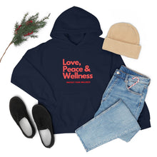 Load image into Gallery viewer, Love-Peace-Wellness1 Unisex Heavy Blend™ Hooded Sweatshirt