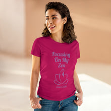 Load image into Gallery viewer, Focusing on My Zen - Women's Soft Cotton Tee