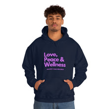 Load image into Gallery viewer, Love-Peace-Wellness2 Unisex Heavy Blend™ Hooded Sweatshirt