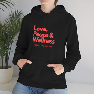 Love-Peace-Wellness1 Unisex Heavy Blend™ Hooded Sweatshirt