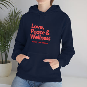 Love-Peace-Wellness1 Unisex Heavy Blend™ Hooded Sweatshirt