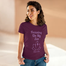 Load image into Gallery viewer, Focusing on My Zen - Women&#39;s Soft Cotton Tee
