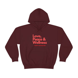 Love-Peace-Wellness1 Unisex Heavy Blend™ Hooded Sweatshirt