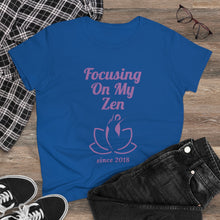 Load image into Gallery viewer, Focusing on My Zen - Women&#39;s Soft Cotton Tee
