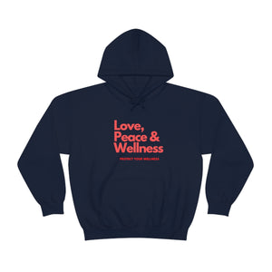 Love-Peace-Wellness1 Unisex Heavy Blend™ Hooded Sweatshirt