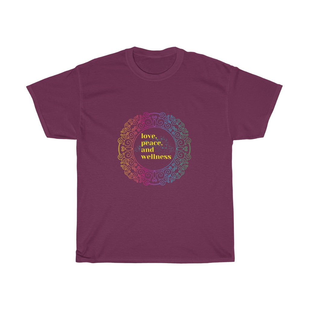 Love, Peace and Wellness - Unisex Heavy Cotton Tee