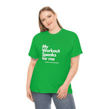 Load image into Gallery viewer, Workout Speaks - Adult Heavy Cotton Tee
