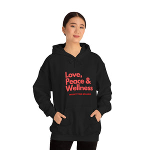 Love-Peace-Wellness1 Unisex Heavy Blend™ Hooded Sweatshirt