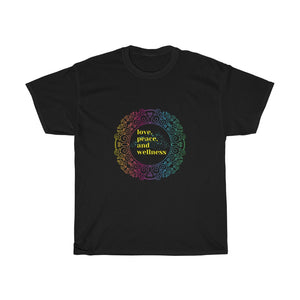 Love, Peace and Wellness - Unisex Heavy Cotton Tee