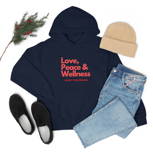 Love-Peace-Wellness1 Unisex Heavy Blend™ Hooded Sweatshirt