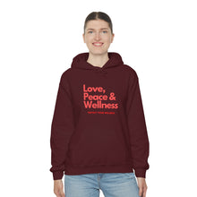 Load image into Gallery viewer, Love-Peace-Wellness1 Unisex Heavy Blend™ Hooded Sweatshirt
