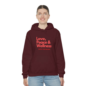 Love-Peace-Wellness1 Unisex Heavy Blend™ Hooded Sweatshirt