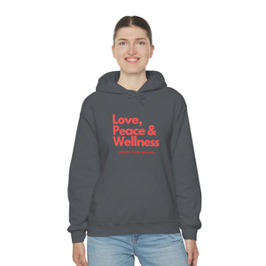 Love-Peace-Wellness1 Unisex Heavy Blend™ Hooded Sweatshirt