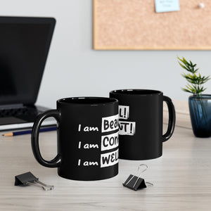 I am - Black mug 11oz