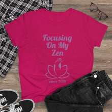 Load image into Gallery viewer, Focusing on My Zen - Women&#39;s Soft Cotton Tee
