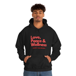 Love-Peace-Wellness1 Unisex Heavy Blend™ Hooded Sweatshirt