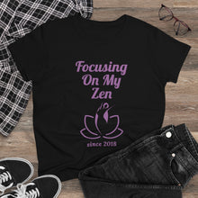 Load image into Gallery viewer, Focusing on My Zen - Women&#39;s Soft Cotton Tee
