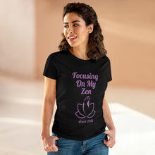 Load image into Gallery viewer, Focusing on My Zen - Women&#39;s Soft Cotton Tee
