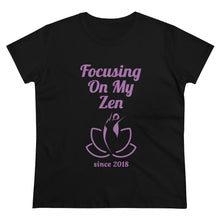 Load image into Gallery viewer, Focusing on My Zen - Women&#39;s Soft Cotton Tee
