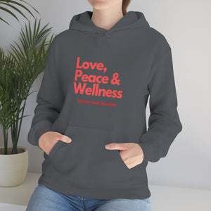 Love-Peace-Wellness1 Unisex Heavy Blend™ Hooded Sweatshirt