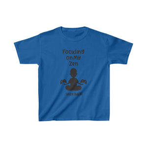 Boys Focusing on my Zen - Balancing Controllers -Kids Heavy Cotton™ Tee