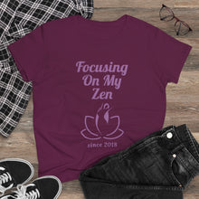 Load image into Gallery viewer, Focusing on My Zen - Women&#39;s Soft Cotton Tee
