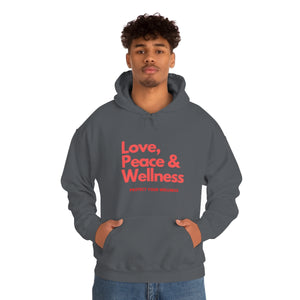 Love-Peace-Wellness1 Unisex Heavy Blend™ Hooded Sweatshirt